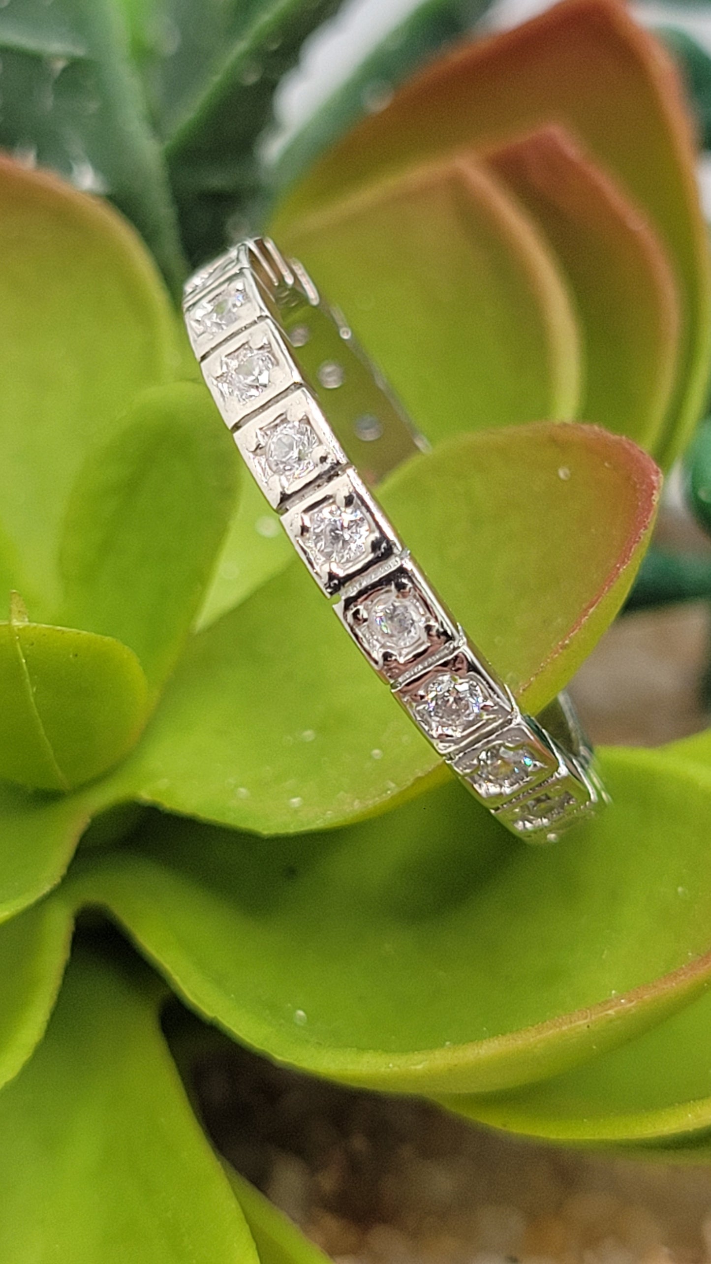 925 sterling CZ band