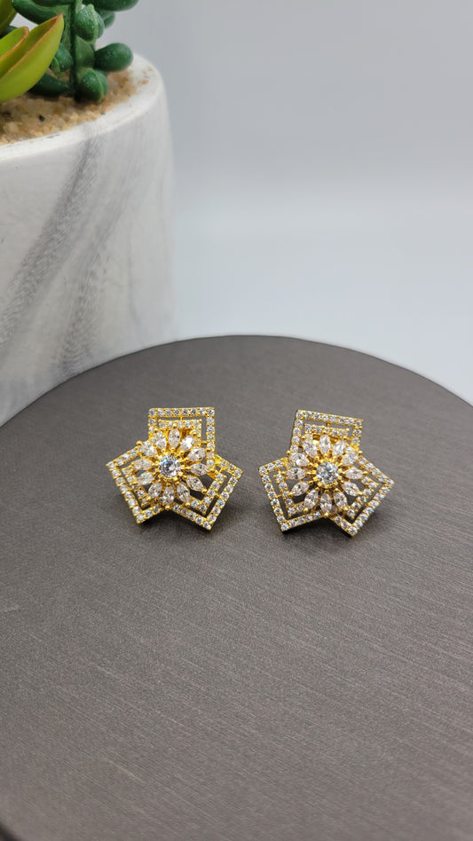 24k gold plated CZ studs