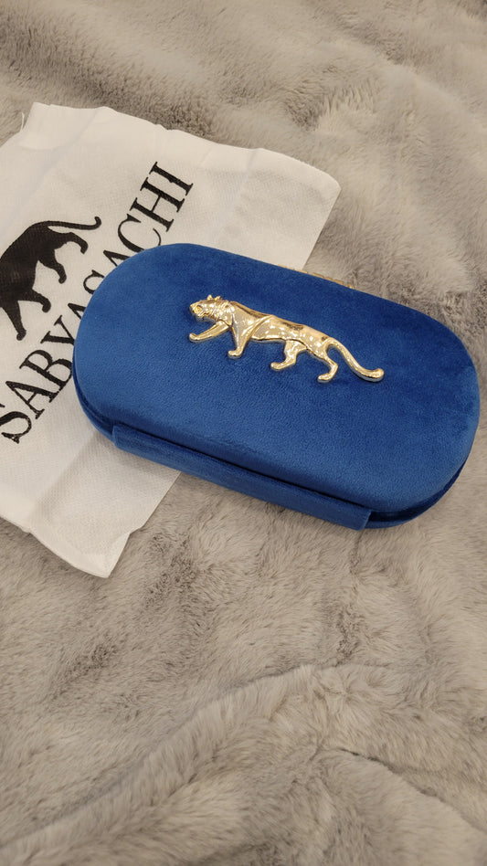 Bengal tiger velvet clutch