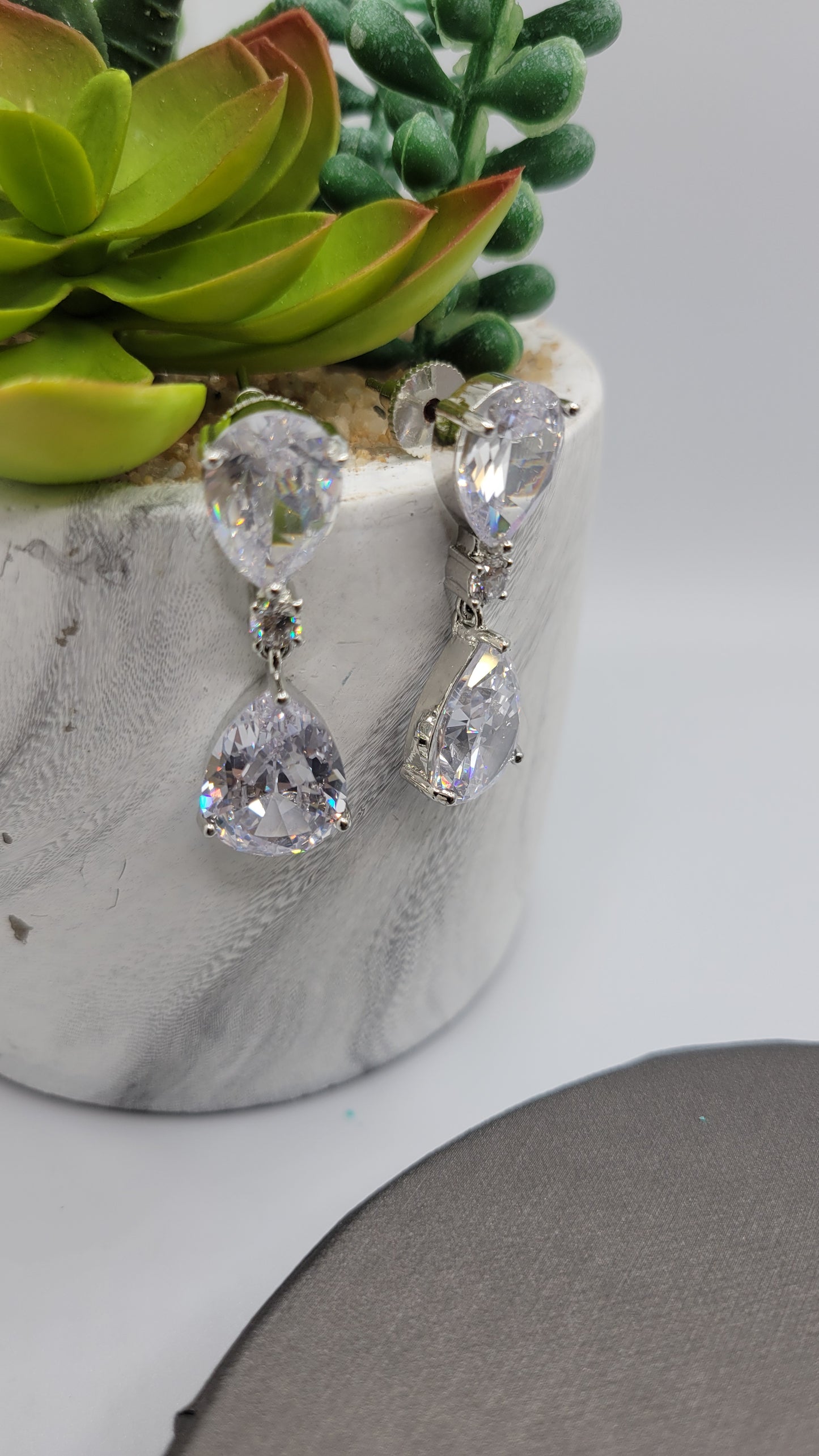 Cubic Zirconia Drop earrings