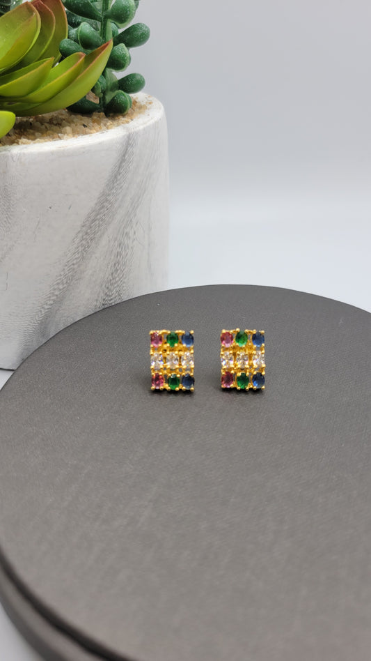 24k GP CZ studs