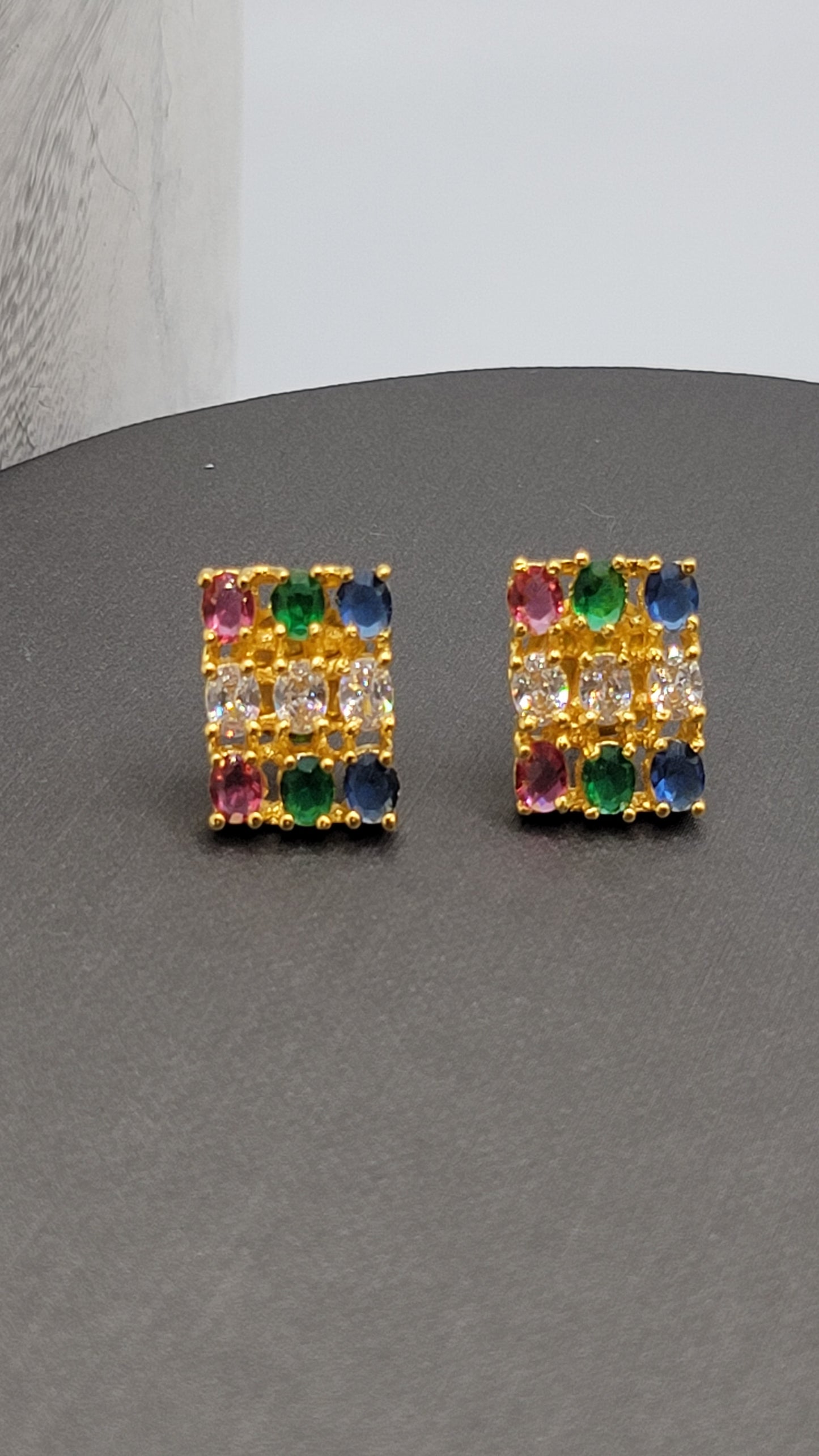 24k GP CZ studs