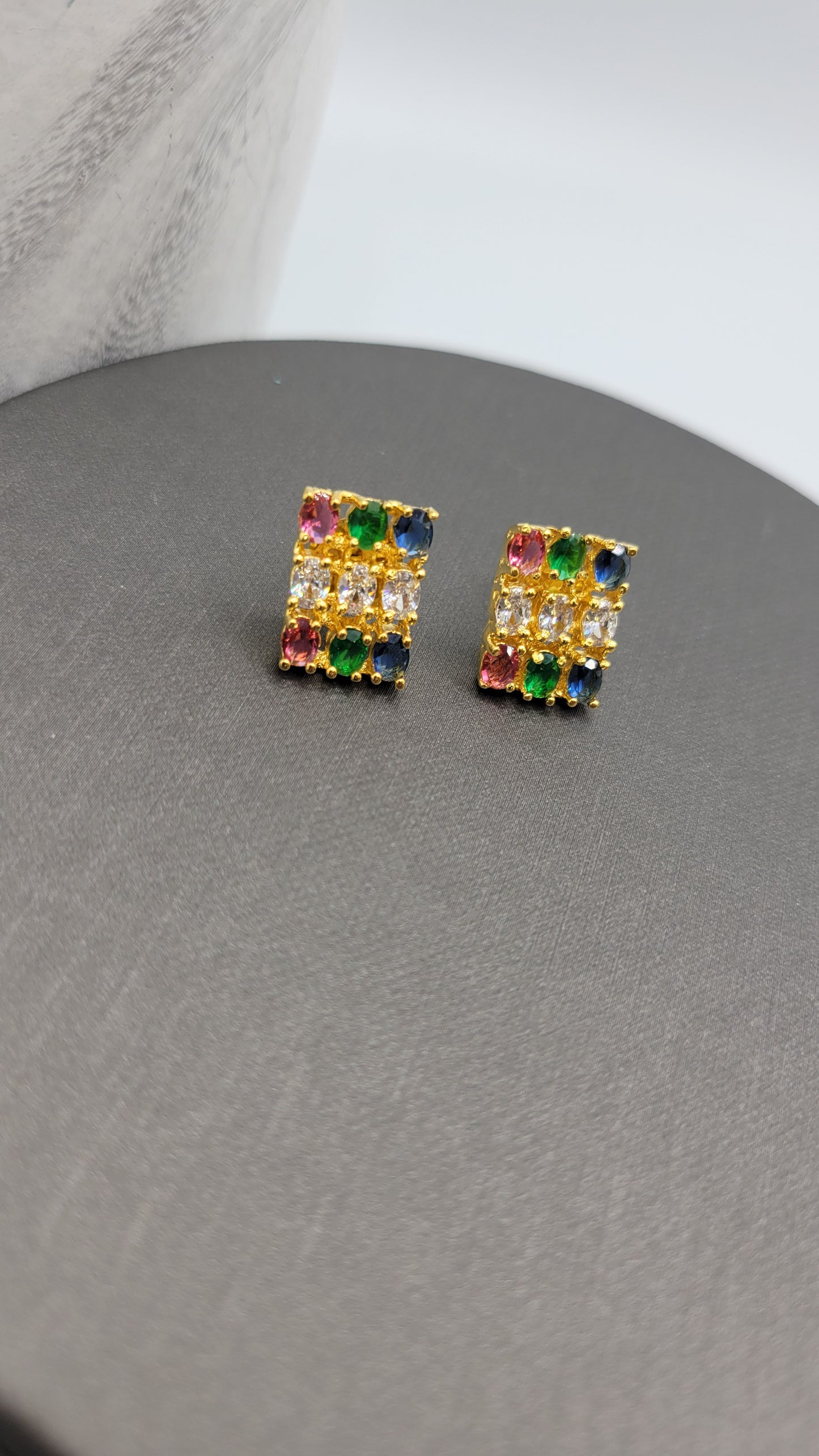 24k GP CZ studs