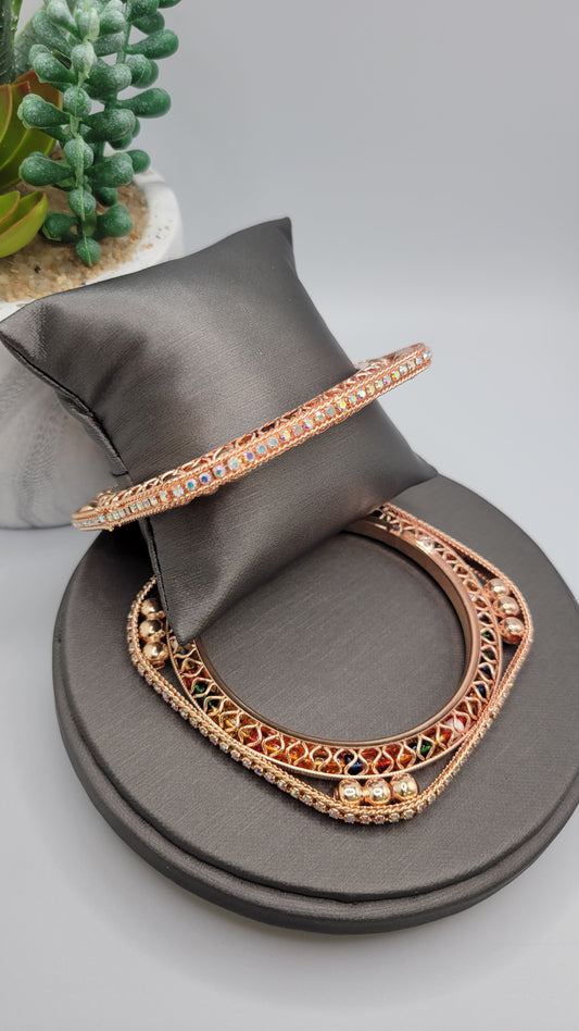 Rosegold square bangles