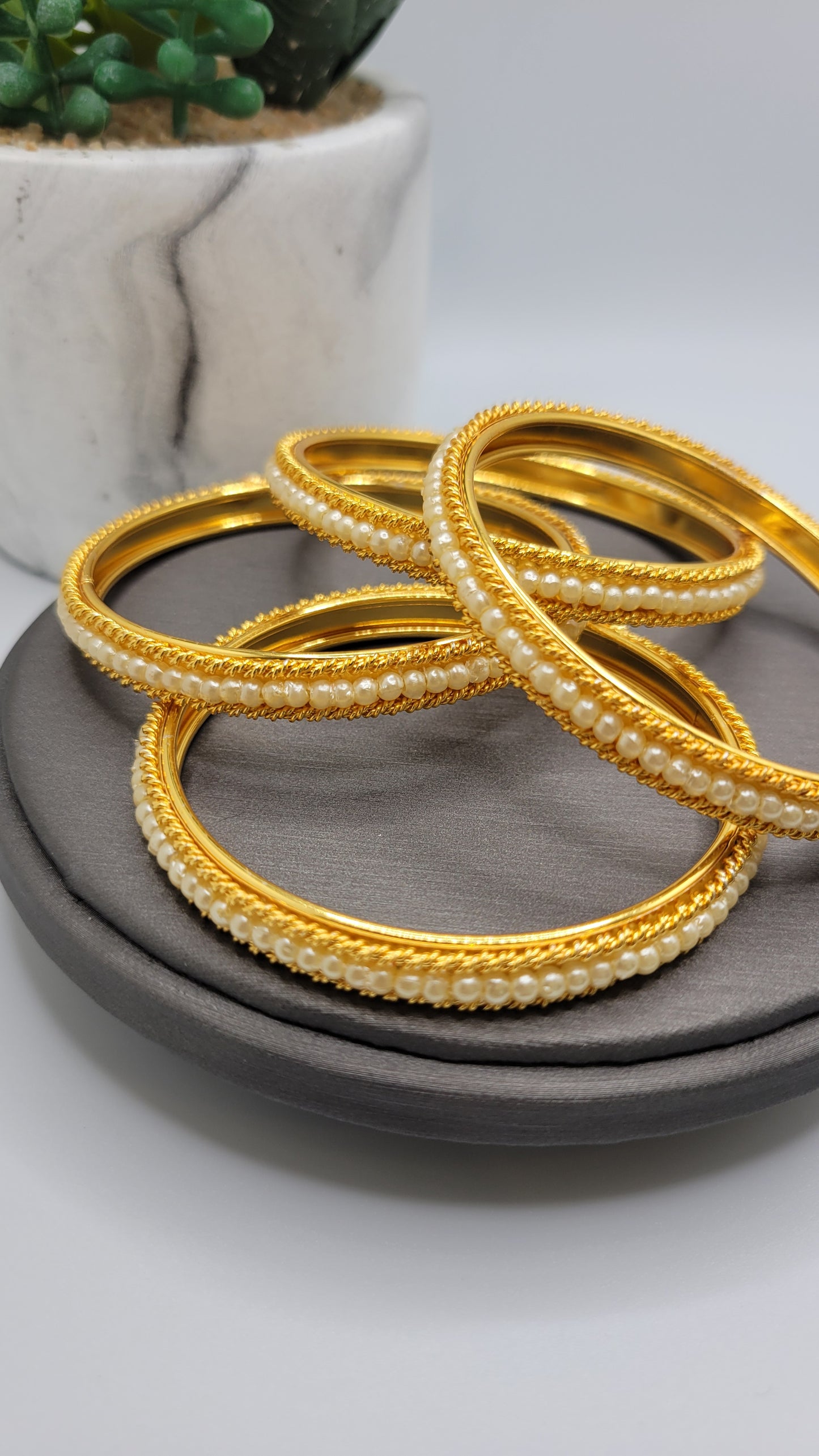 Gold plated bangles