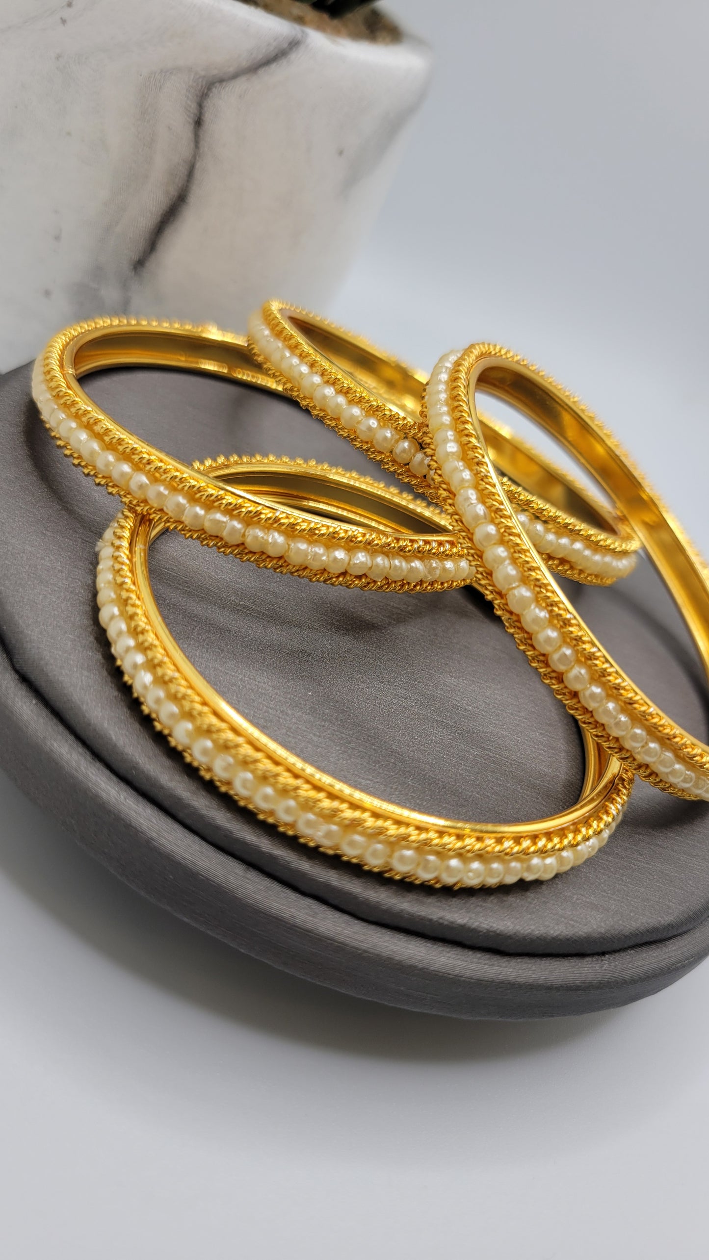 Gold plated bangles