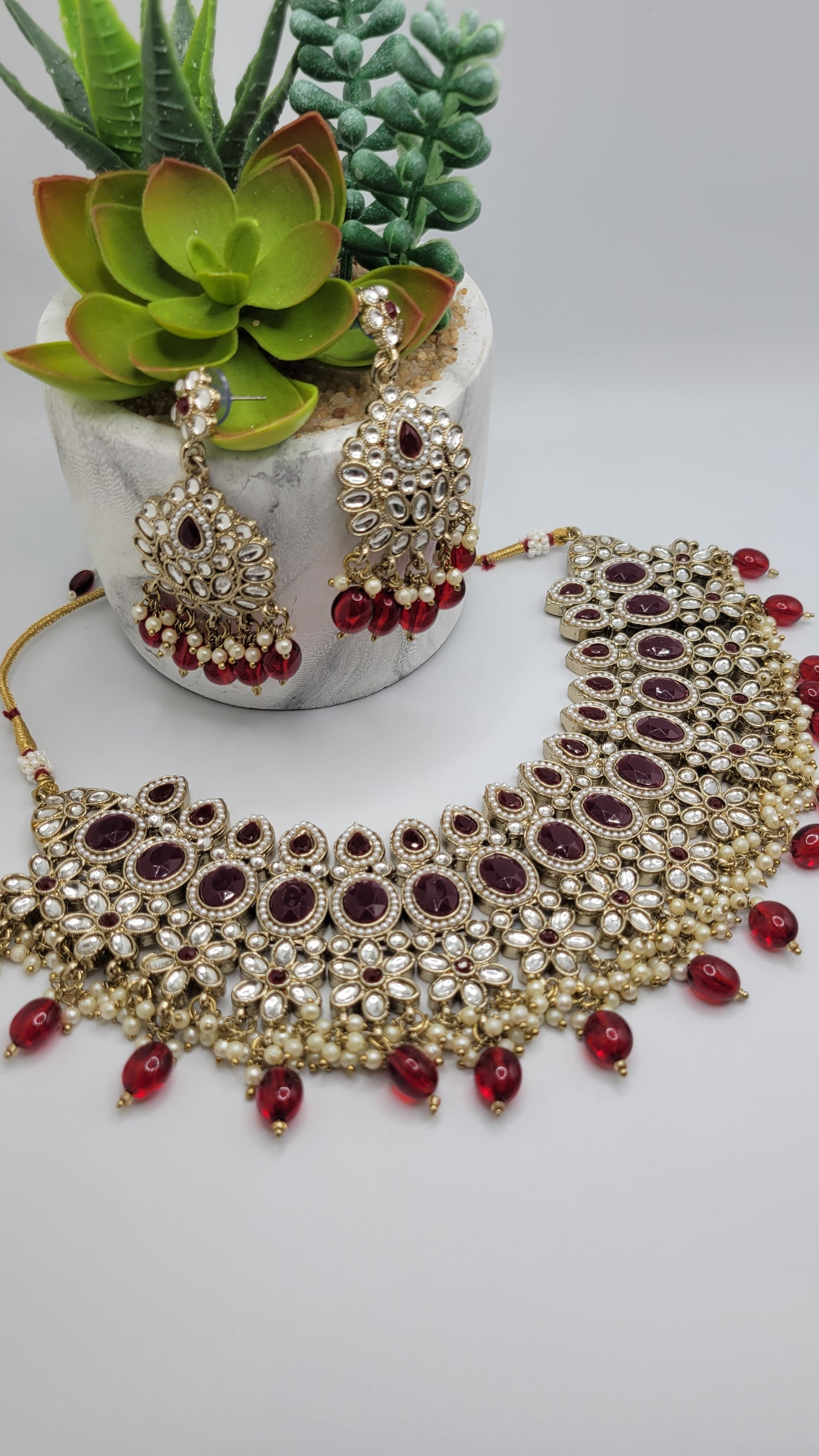 Kundan necklace set