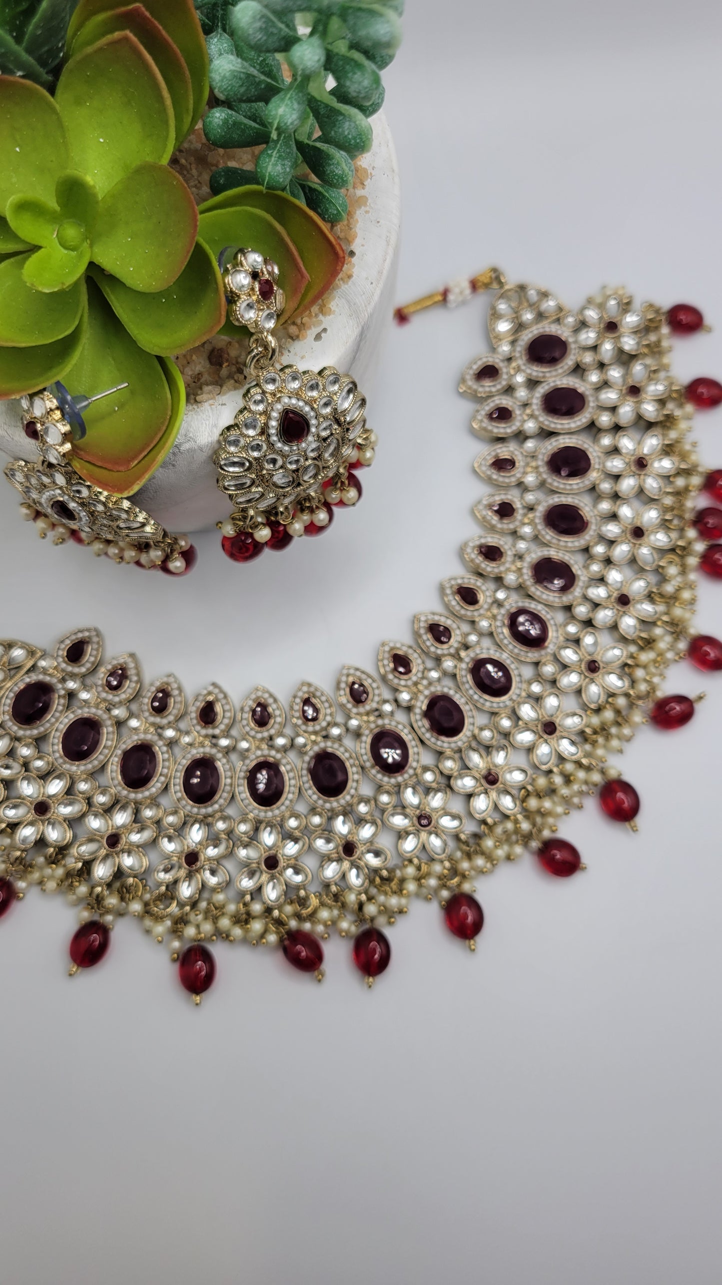 Kundan necklace set