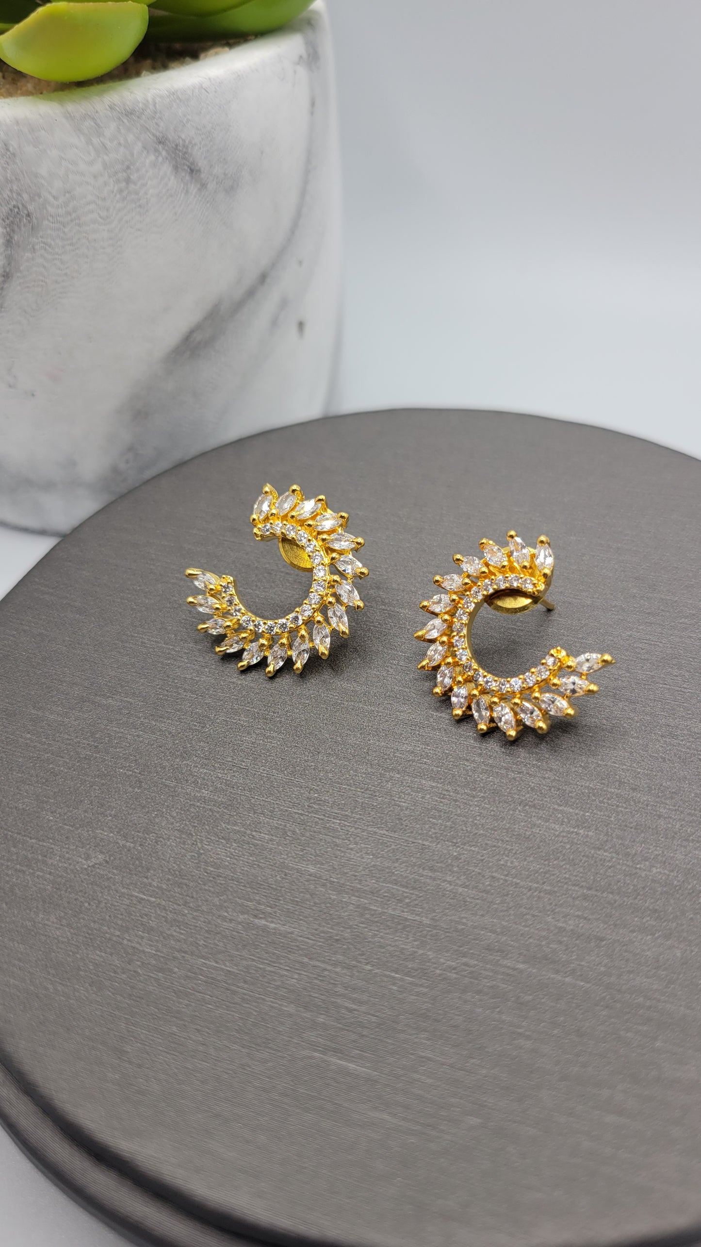 24K CZ earrings