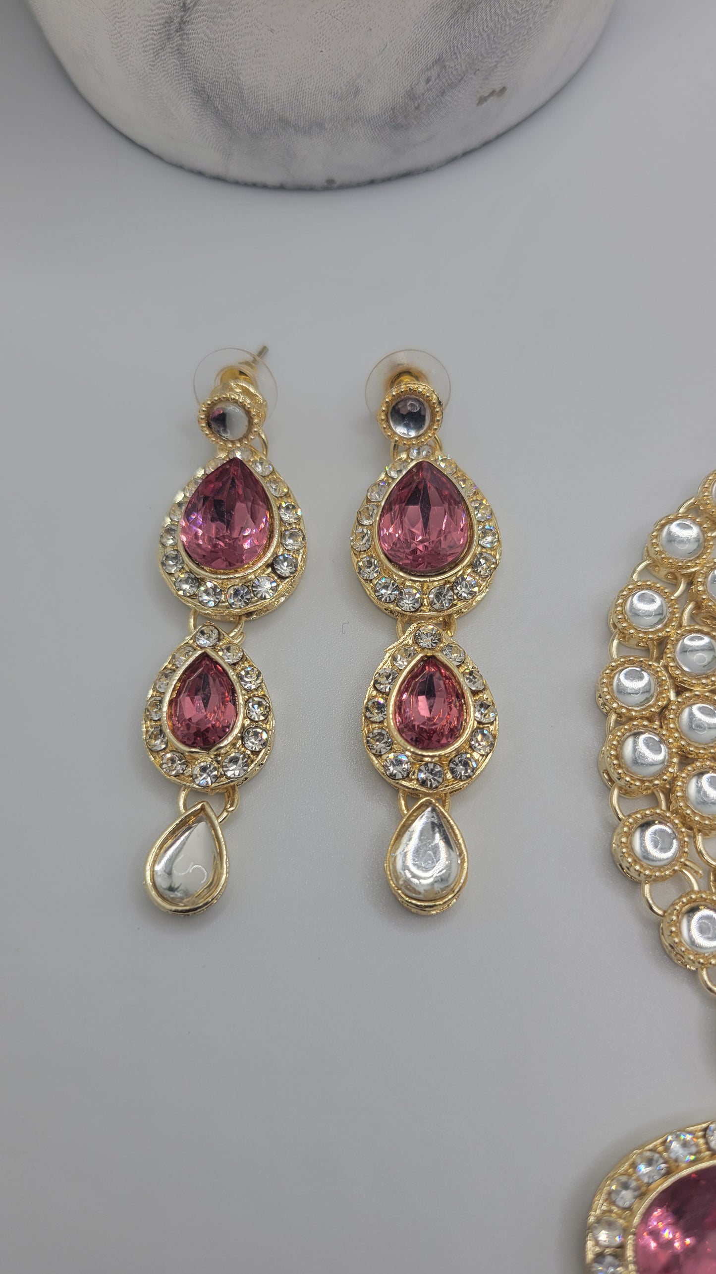 Pink Kundan Set