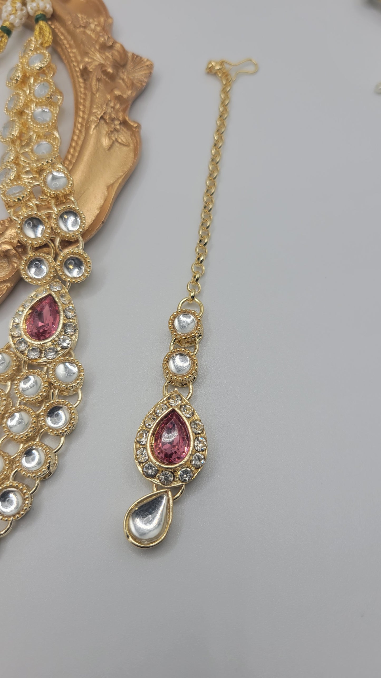 Pink Kundan Set