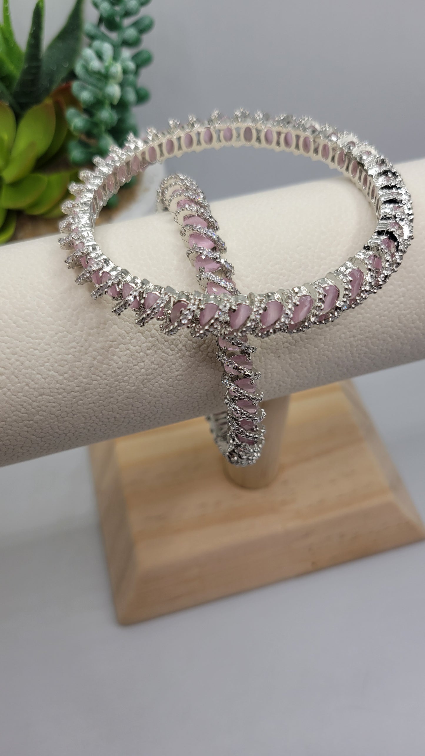AD bangle pink stone