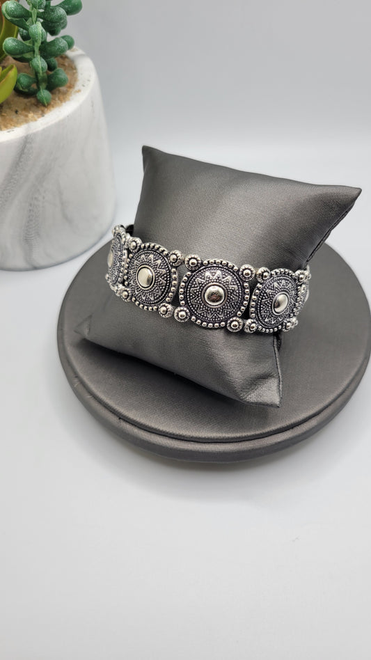 Silver oxidized bangle