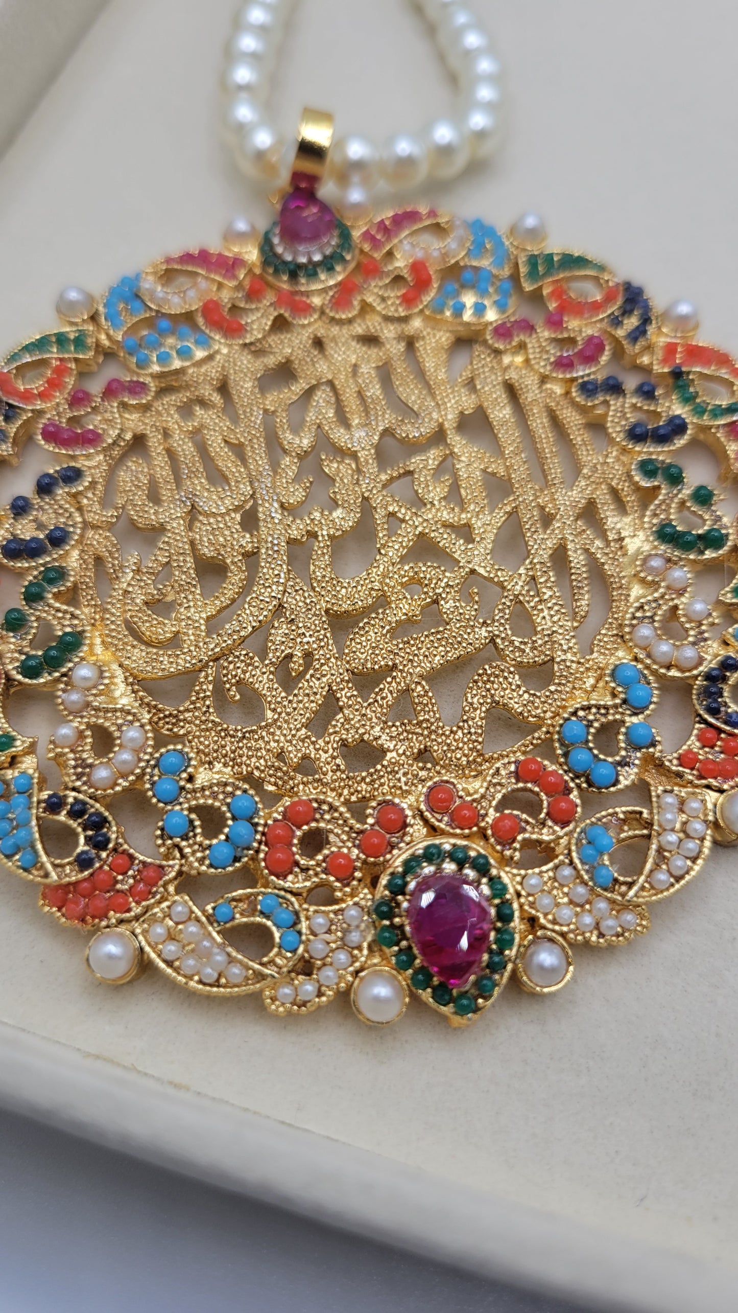 Calligraphy necklace