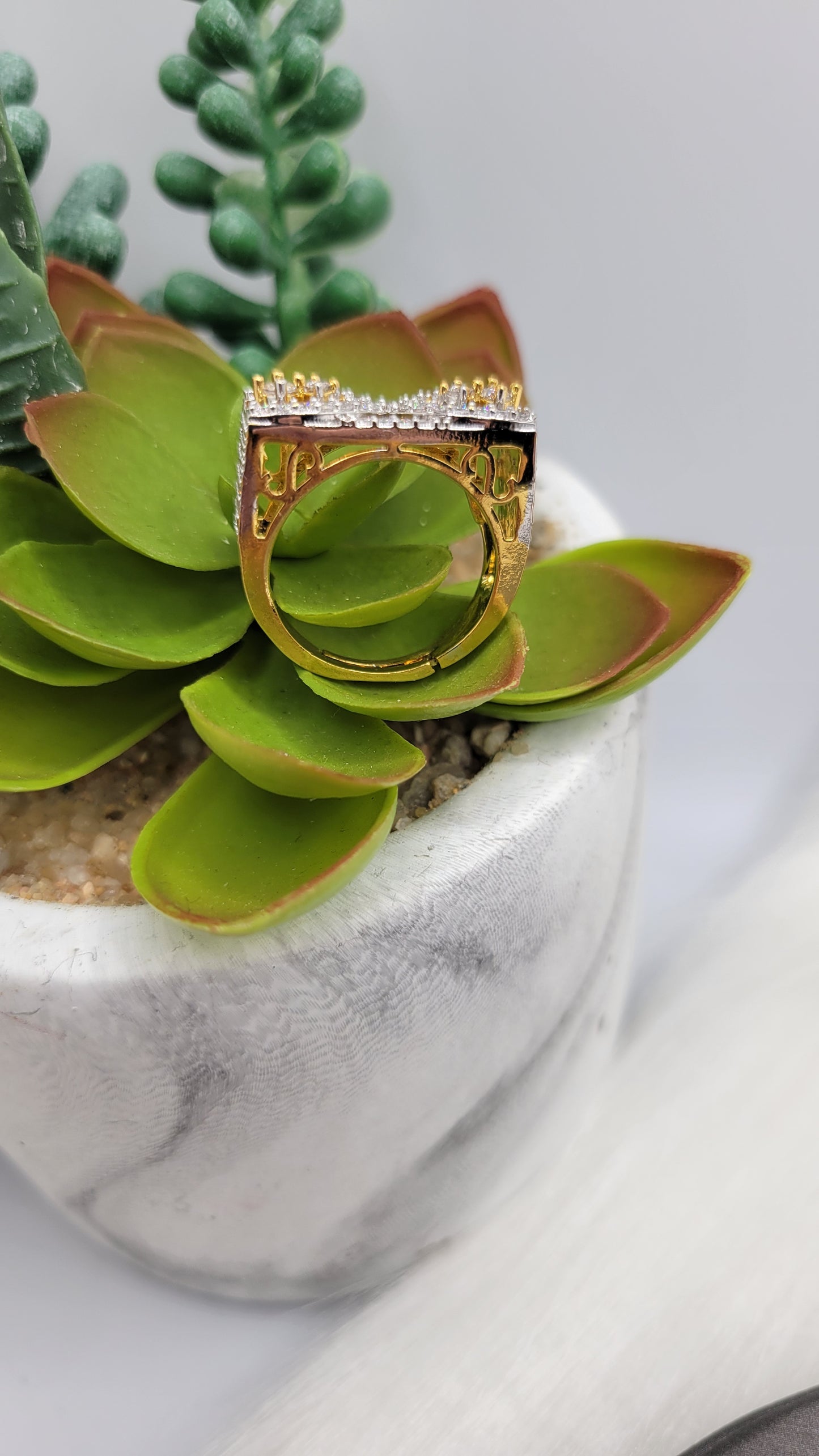 Gold CZ Ring