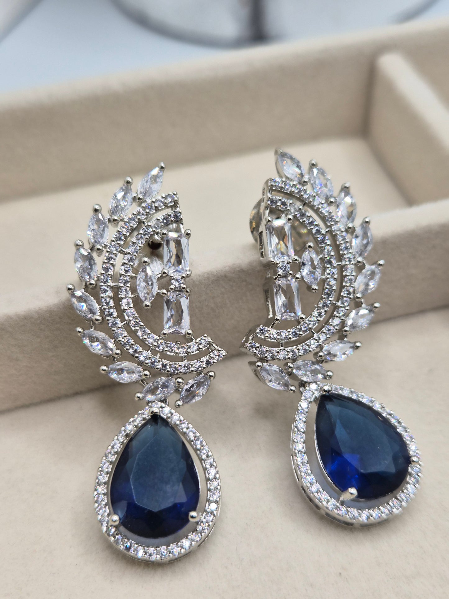 Sapphire drop earrings
