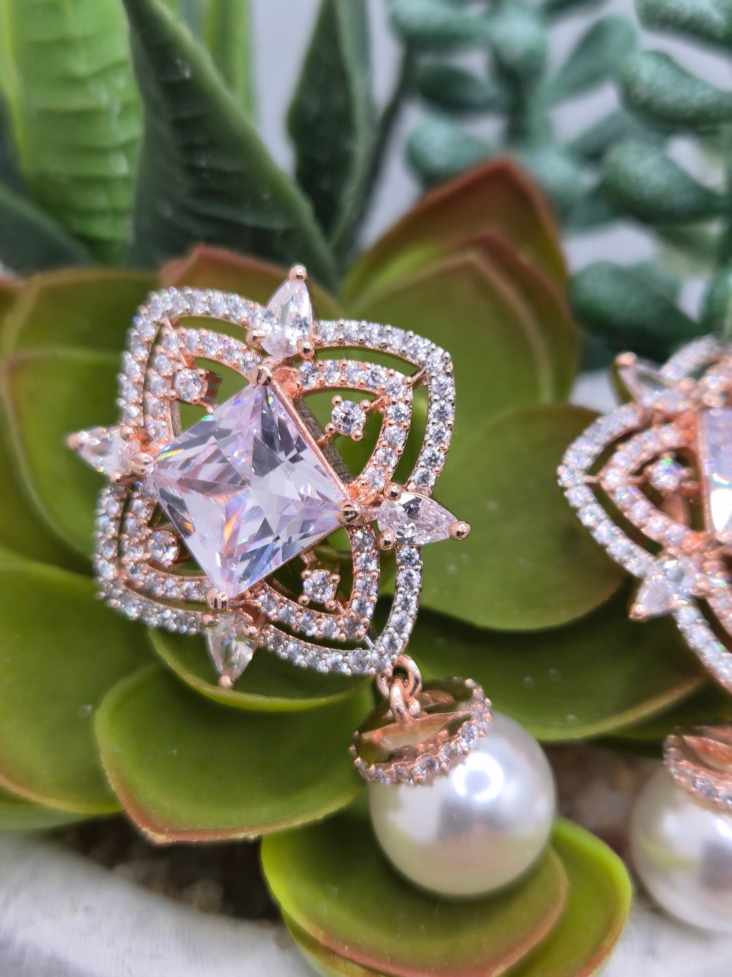 AD pearl earrings