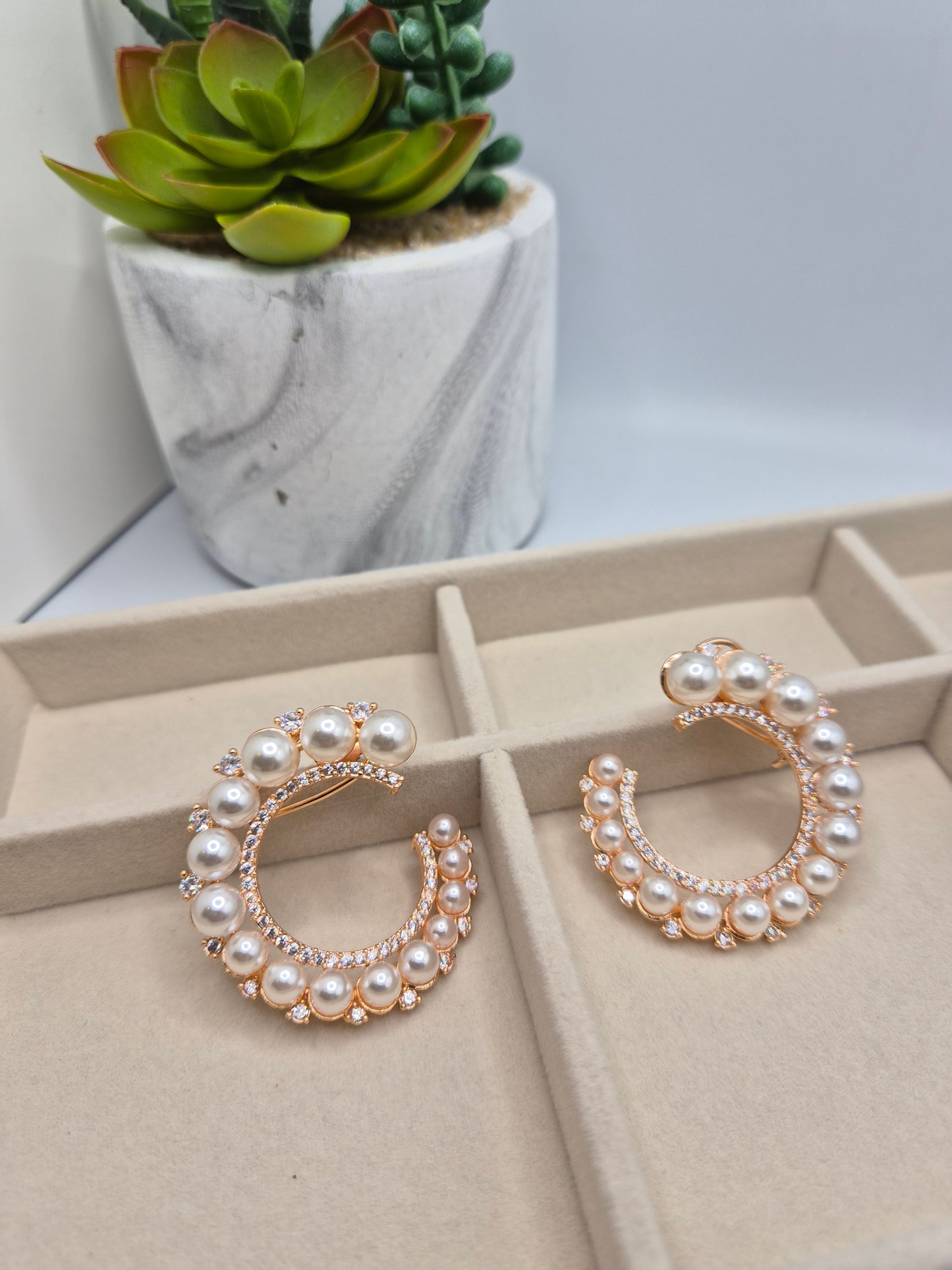 Pearl earrings