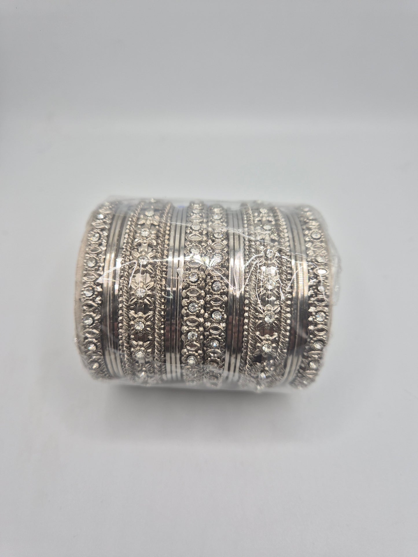 Silver oxidized bangles