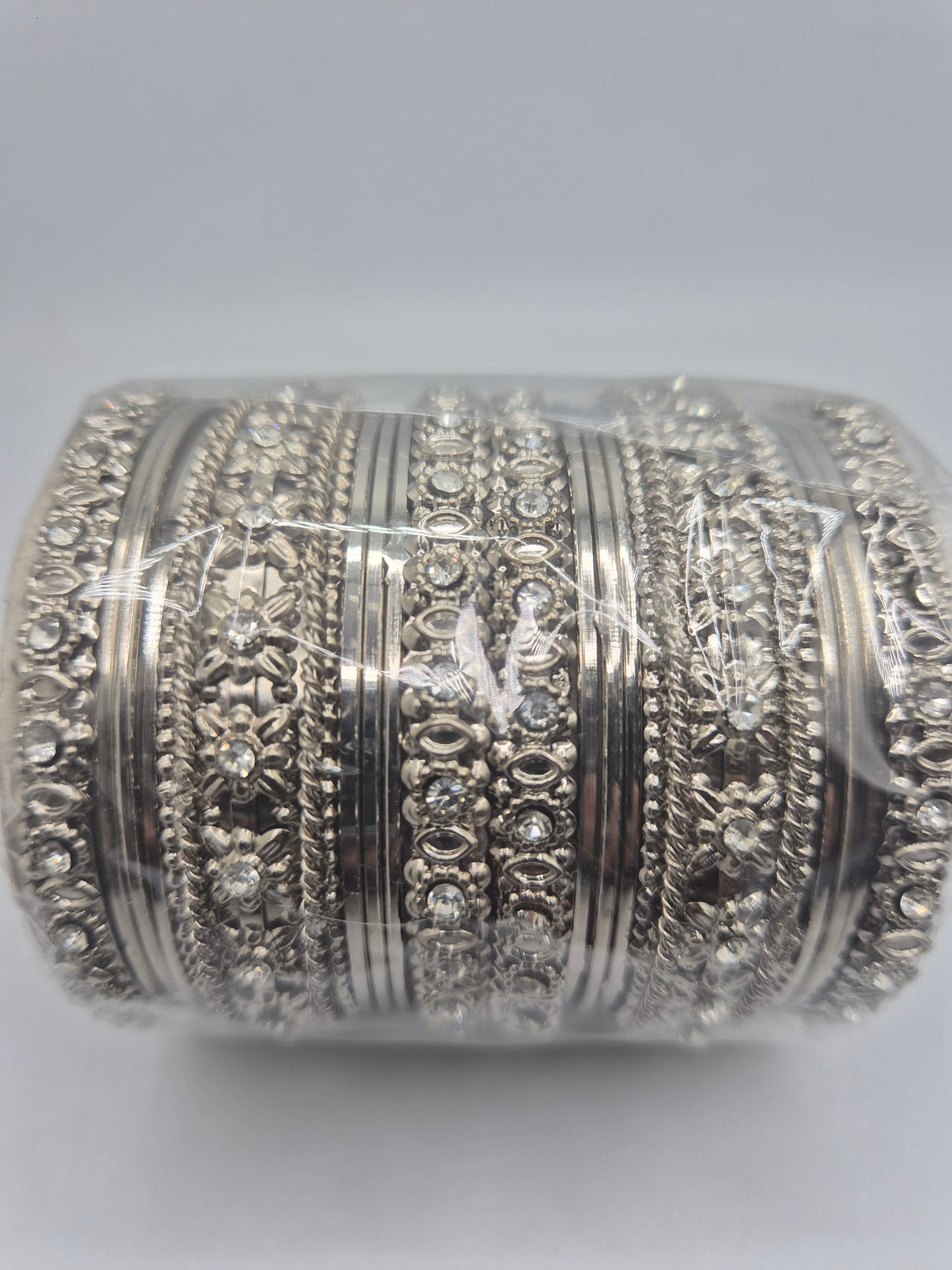 Silver oxidized bangles