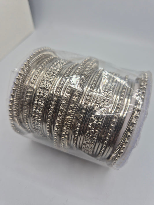 Silver oxidized bangles