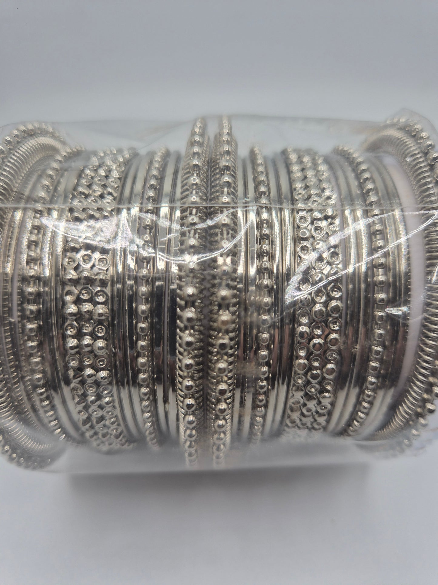 Silver oxidized bangles