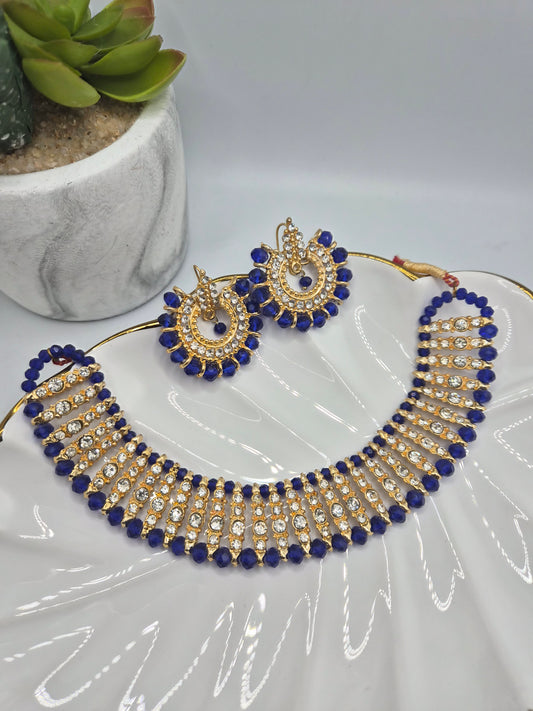 Blue choker