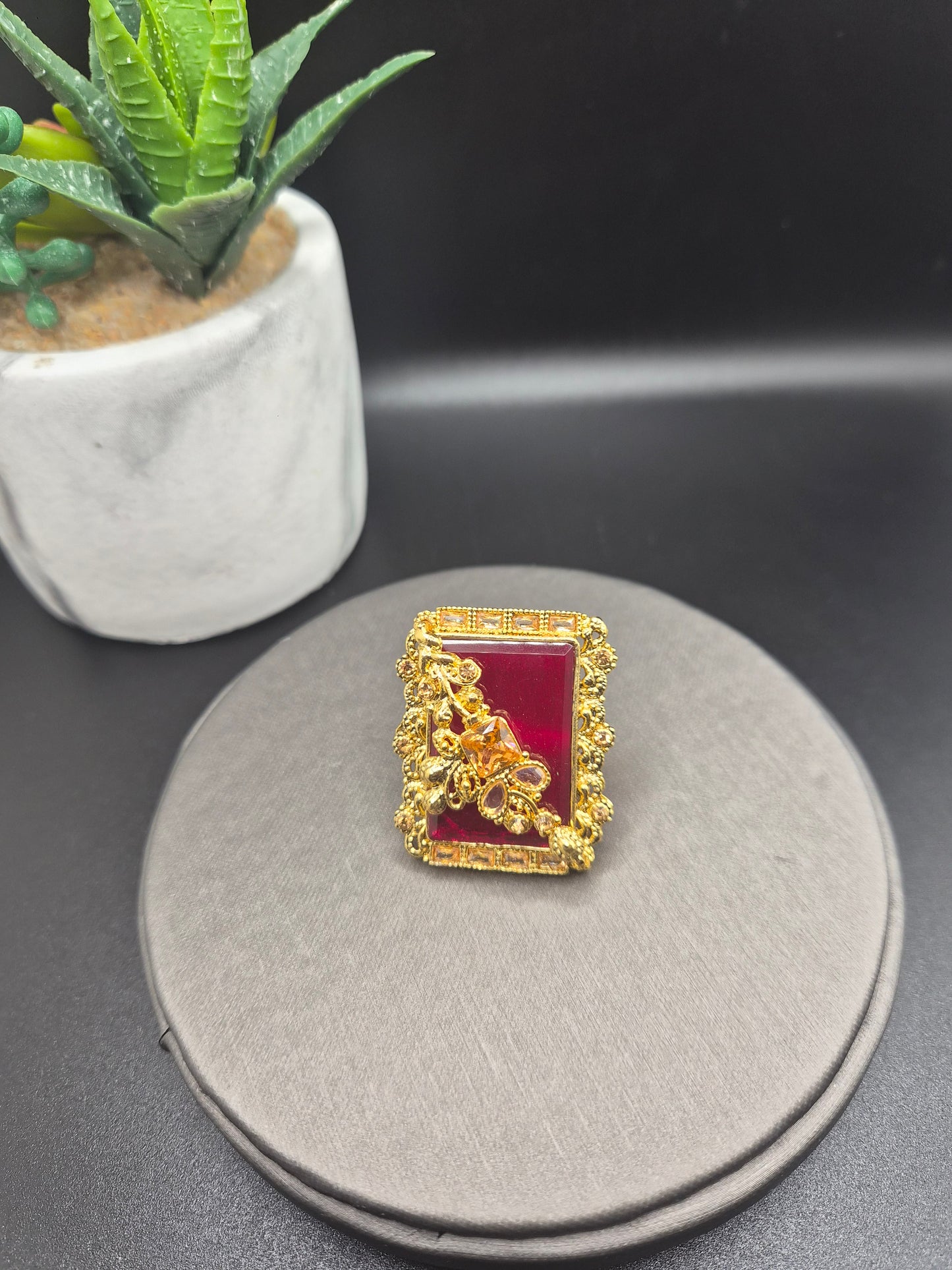 Maroon ring