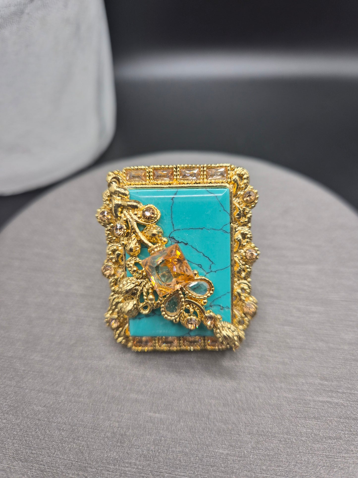 Ferozi marble ring