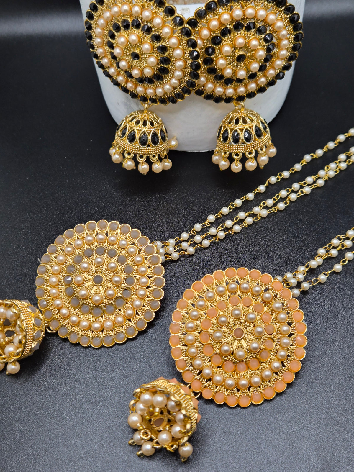 Earrings with ear chain