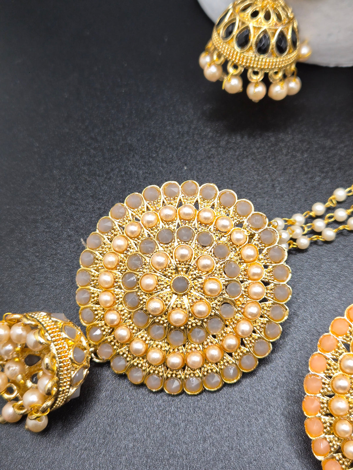 Earrings with ear chain