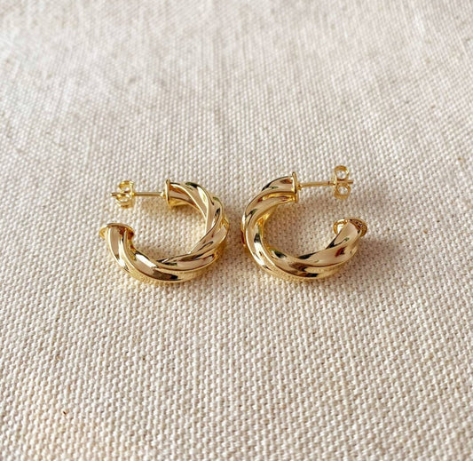 18k Gold Filled Hoops